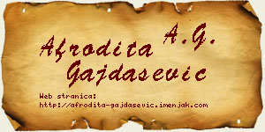 Afrodita Gajdašević vizit kartica